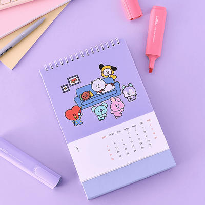 BT21 2025 Desk Calendar