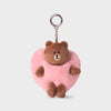 LINE FRIENDS BROWN Soulmate Keyring (Heart)