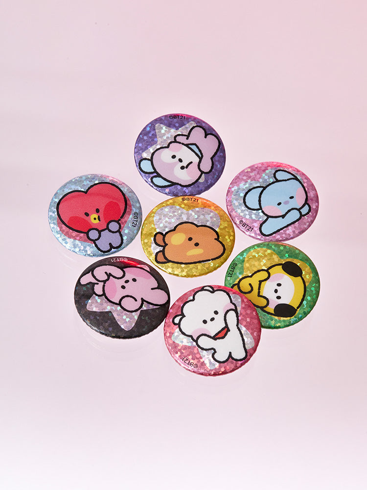 BT21 minini Lucky Gatcha Can Badge Set