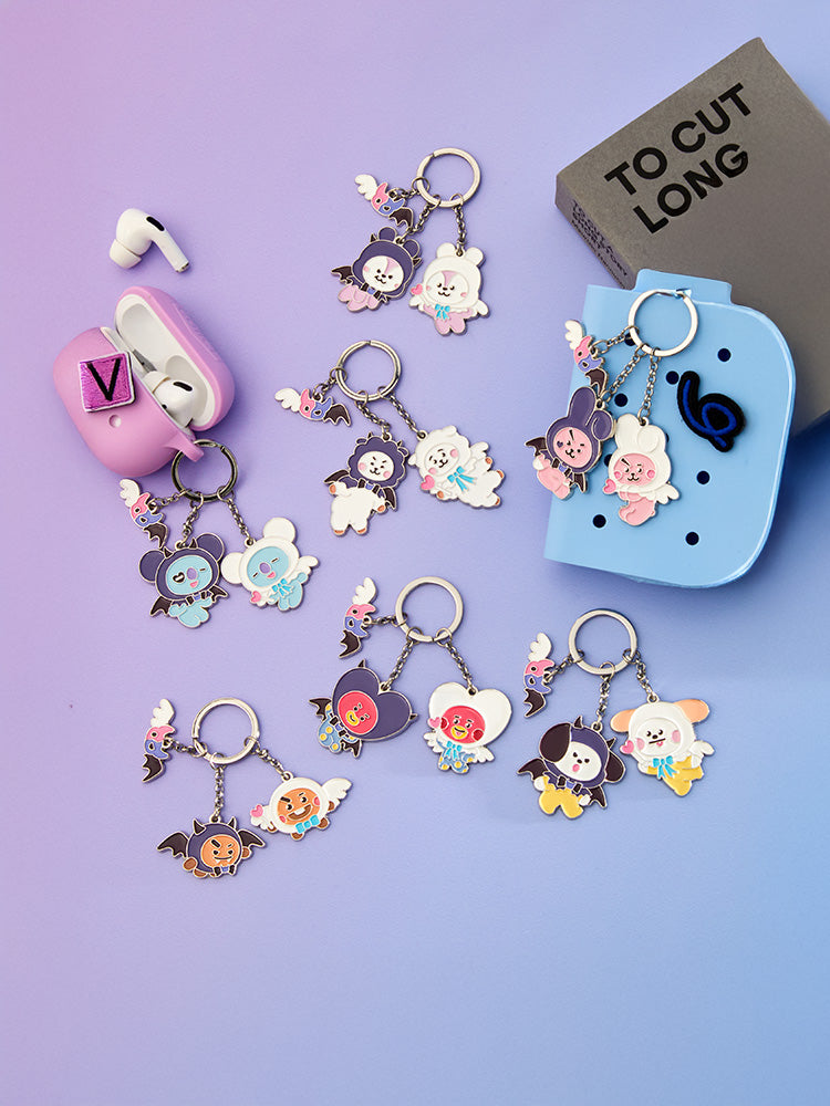 BT21 Angel & Villain Metal Keyring