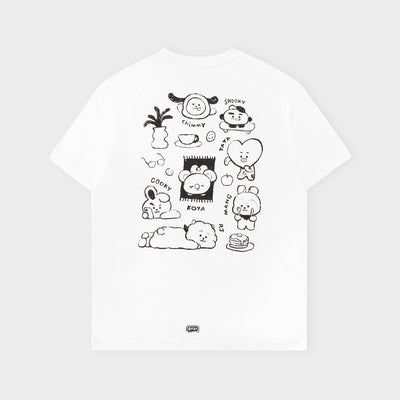 BT21 Basic Drawing T-Shirt White