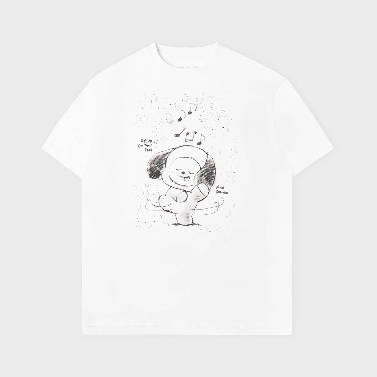 BT21 CHIMMY Basic Street T-Shirt White
