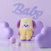 BT21 CHIMMY BABY Flat Fur Purple Heart Standing Doll