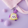 BT21 CHIMMY BABY Flat Fur Purple Heart Face Keychain