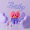 BT21 TATA BABY Flat Fur Purple Heart Standing Doll