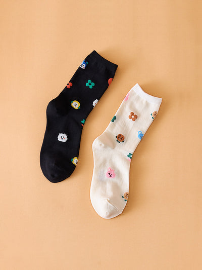 BT21 Basic Jacquard Socks Gift Set (2 Pcs)