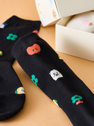 BT21 Basic Jacquard Socks Gift Set (2 Pcs)