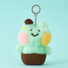 LINE FRIENDS minini lenini Mint Chocolate Ice Cream Keyring