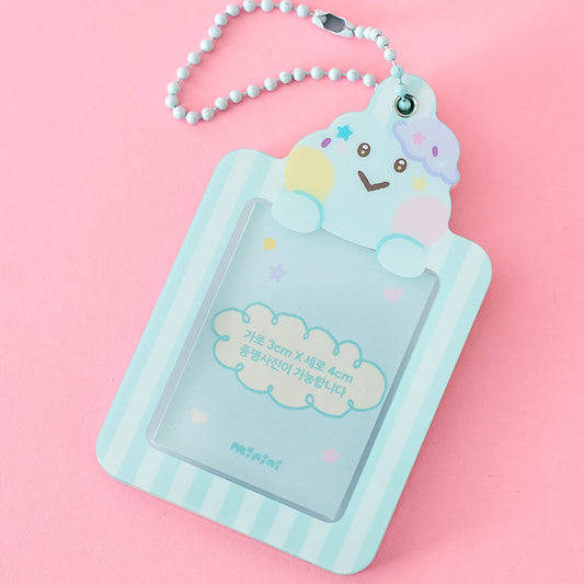 LINE FRIENDS minini lenini Ice Cream Photo Keyring