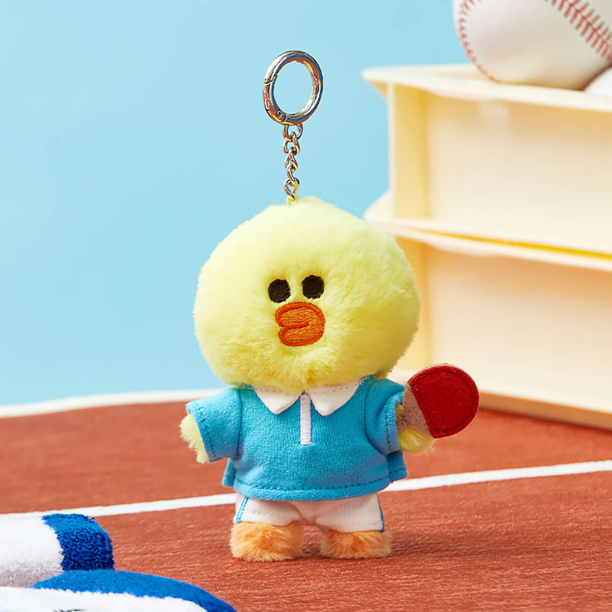 LINE FRIENDS SALLY Table Tennis Field Day Plush Keyring