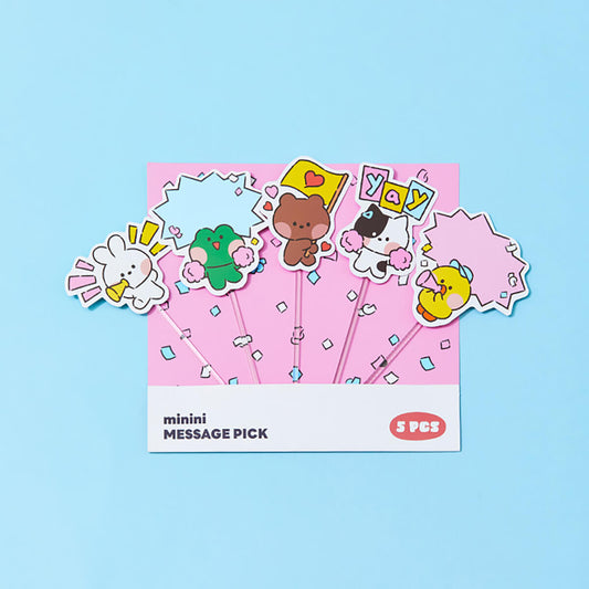 LINE FRIENDS minini Field Day Message Mini Stick Card