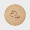 LINE FRIENDS LEONARD Original Leather Coaster