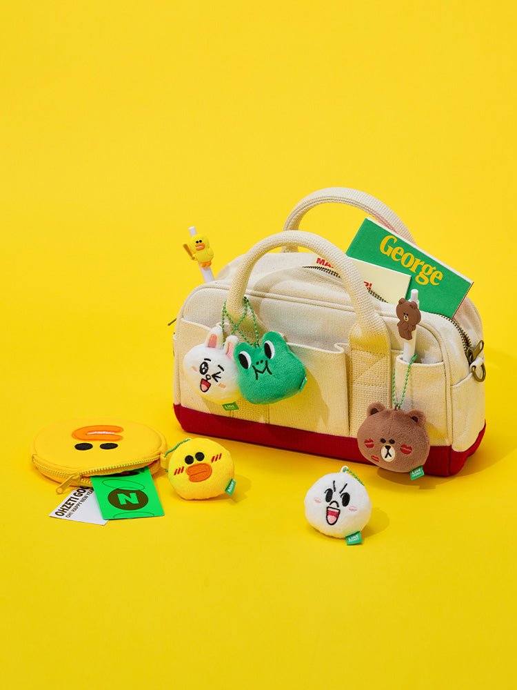 LINE FRIENDS Original Plush Face Keyring