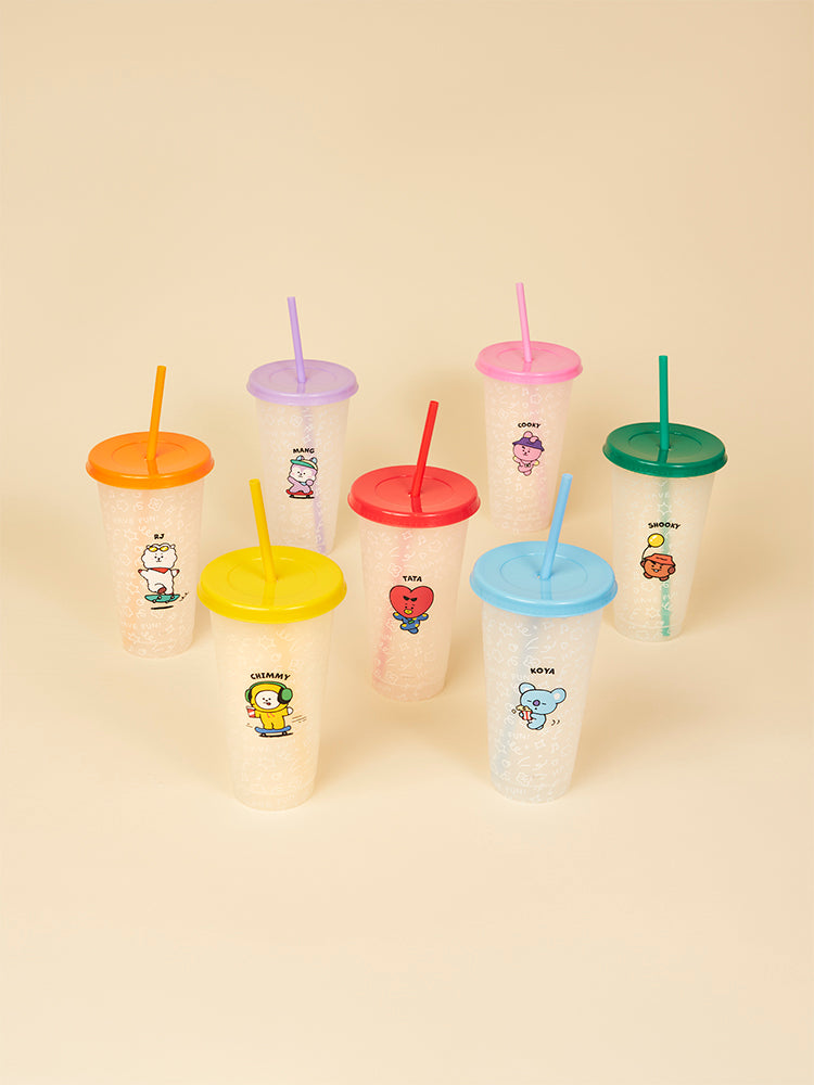 BT21 BTS タンブラー jelly candy ストロー付き コンプリート BT21 Universal Reusable Cup – LINE FRIENDS_US