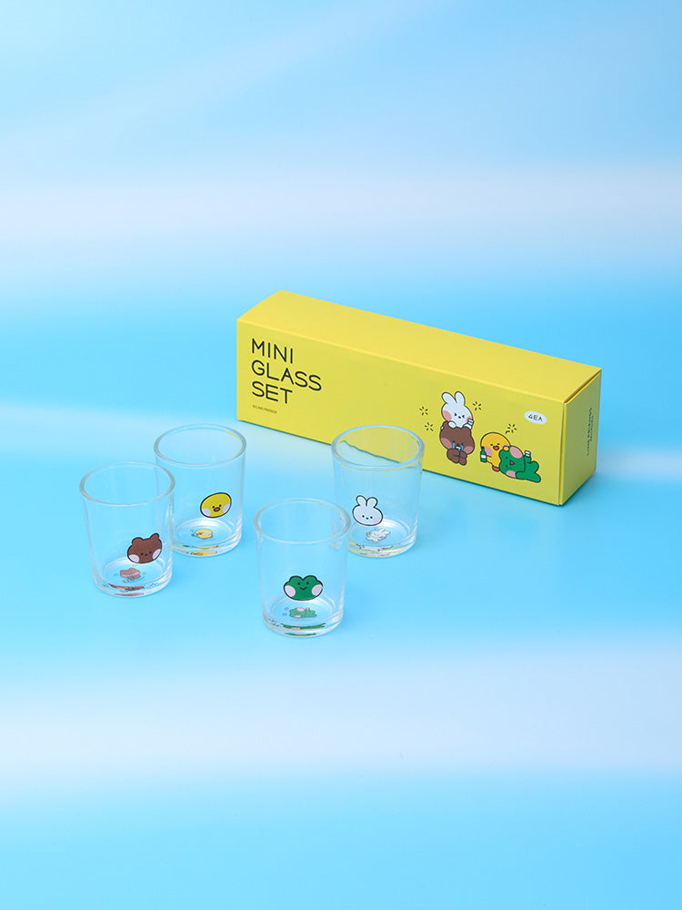 LINE FRIENDS minini World SOJU Shot Glass Set (4pc)