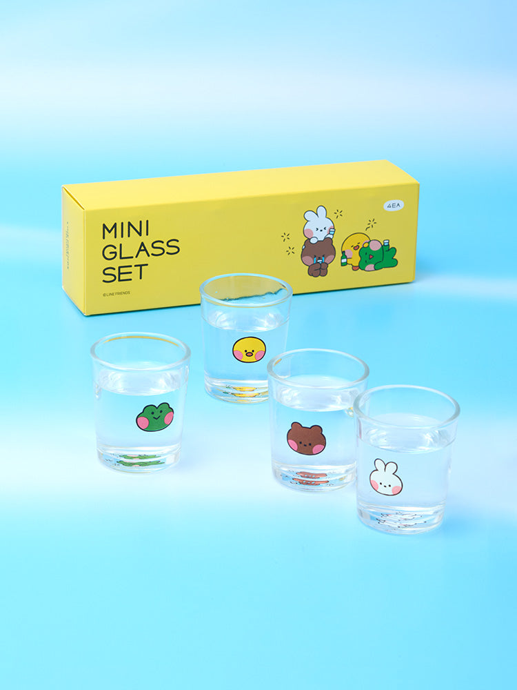LINE FRIENDS minini World SOJU Shot Glass Set (4pc)
