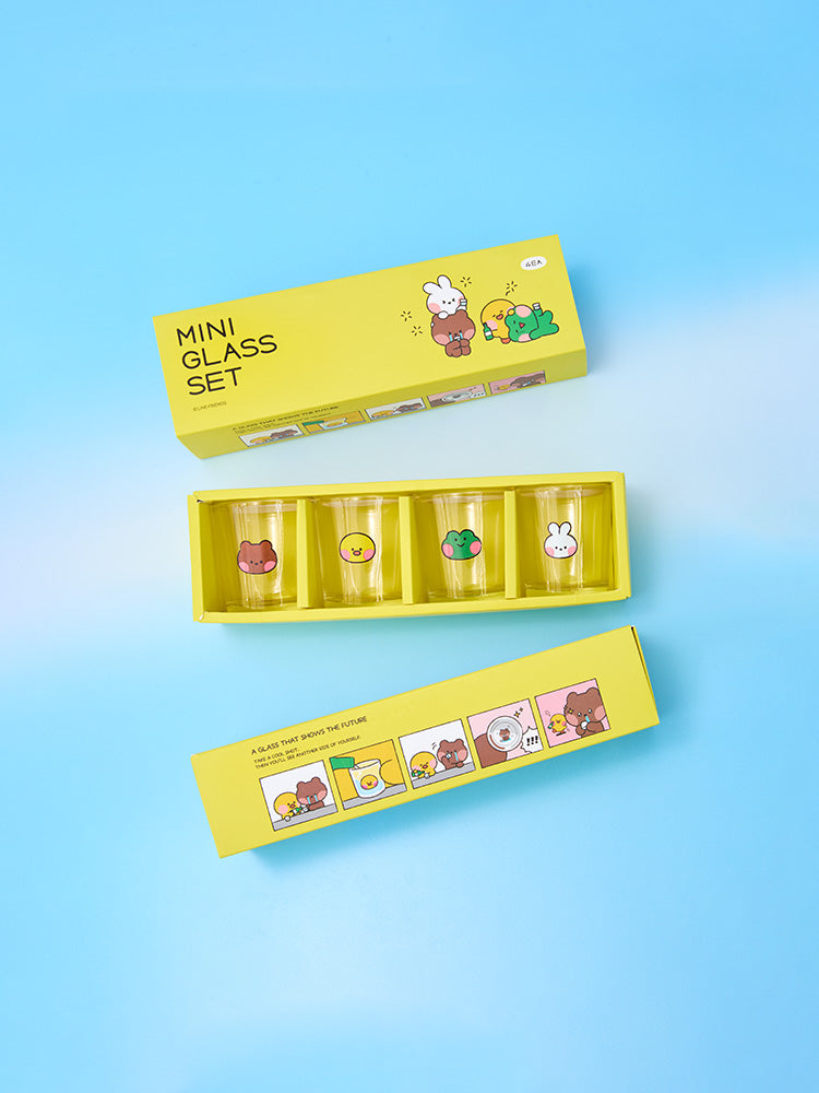 LINE FRIENDS minini World SOJU Shot Glass Set (4pc)