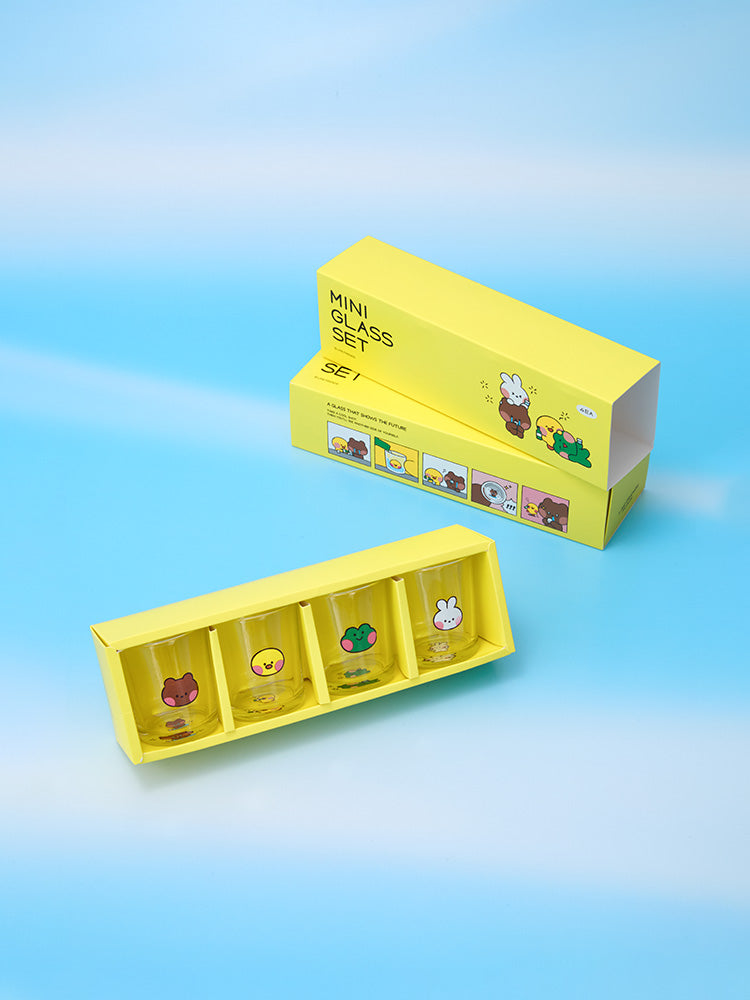 LINE FRIENDS minini World SOJU Shot Glass Set (4pc)