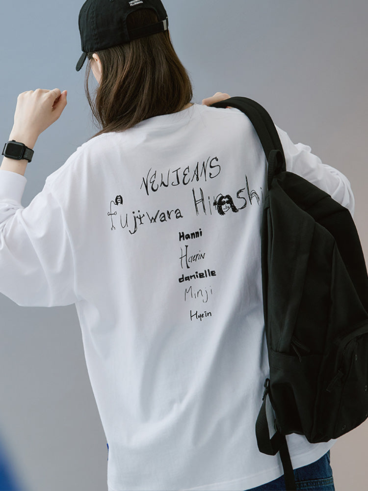 NewJeans X Hiroshi Fujiwara COLLER Long Sleeve Shirt Ver. 3 (WHITE)