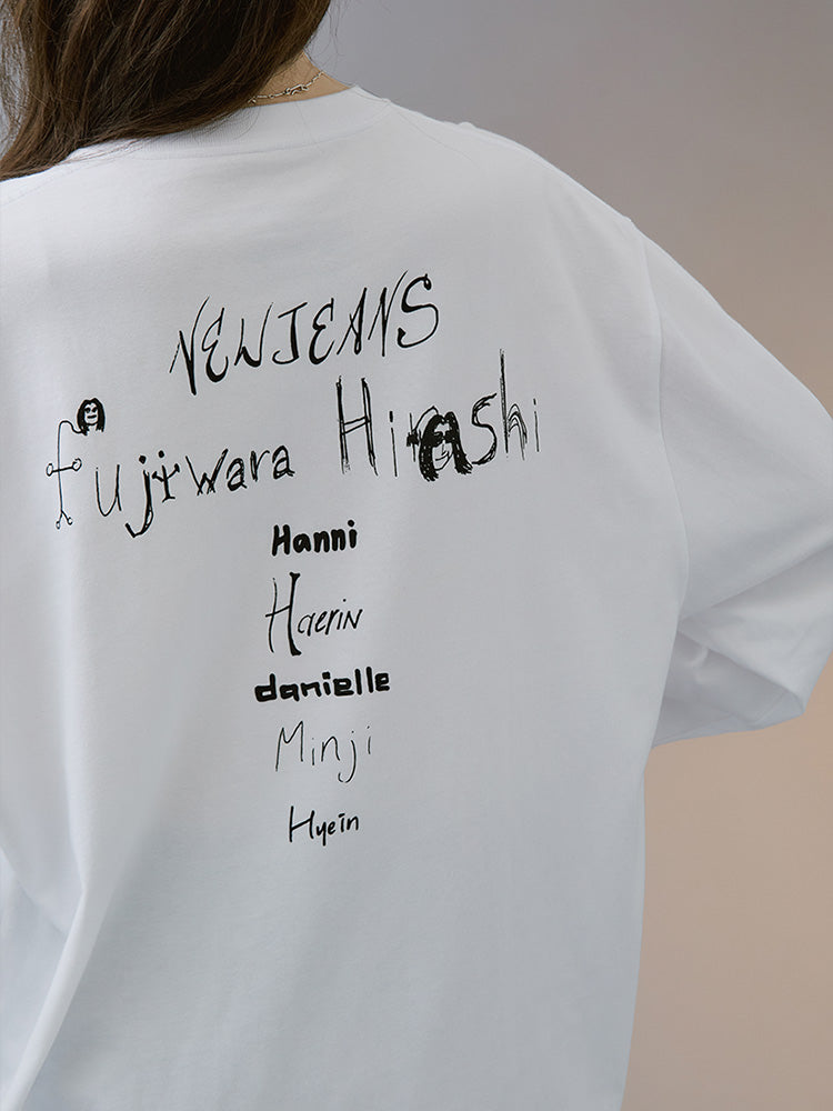 NewJeans X Hiroshi Fujiwara COLLER Long Sleeve Shirt Ver. 3 (WHITE)