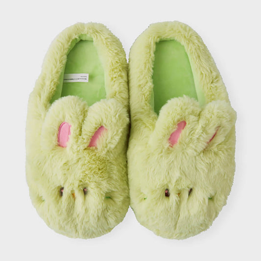 NewJeans bunini Plush House Slippers (Green)