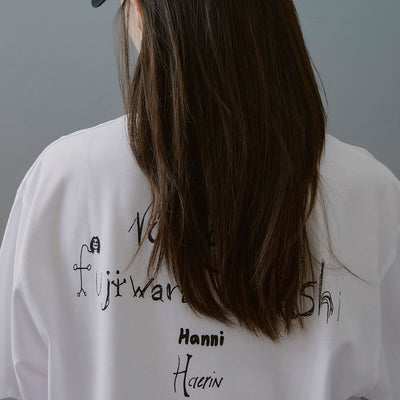 NewJeans X Hiroshi Fujiwara COLLER T-Shirt Ver.5 (WHITE)