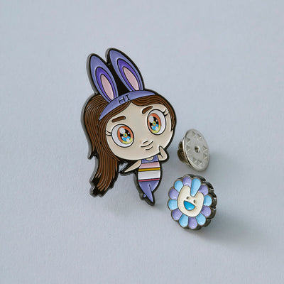 NewJeans x MURAKAMI Metal Pin Badge (HYEIN)