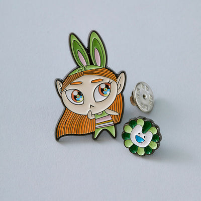 NewJeans x MURAKAMI Metal Pin Badge (HAERIN)