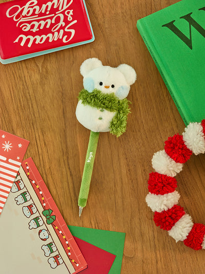 BT21 mini minini Petite Holiday Snowman Plush Gel Pen