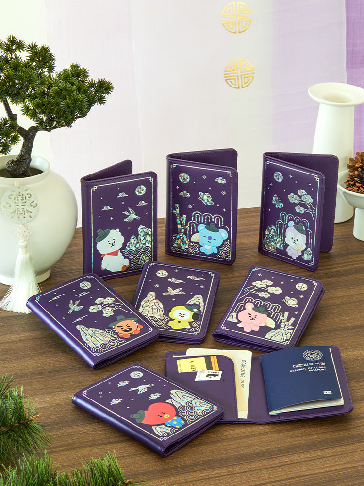 BT21 Premium K-Edition Mother-of-Pearl Graphic Passport Cover