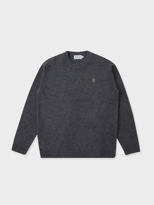 LINE FRIENDS Made by BROWN Wappen Knit Grey