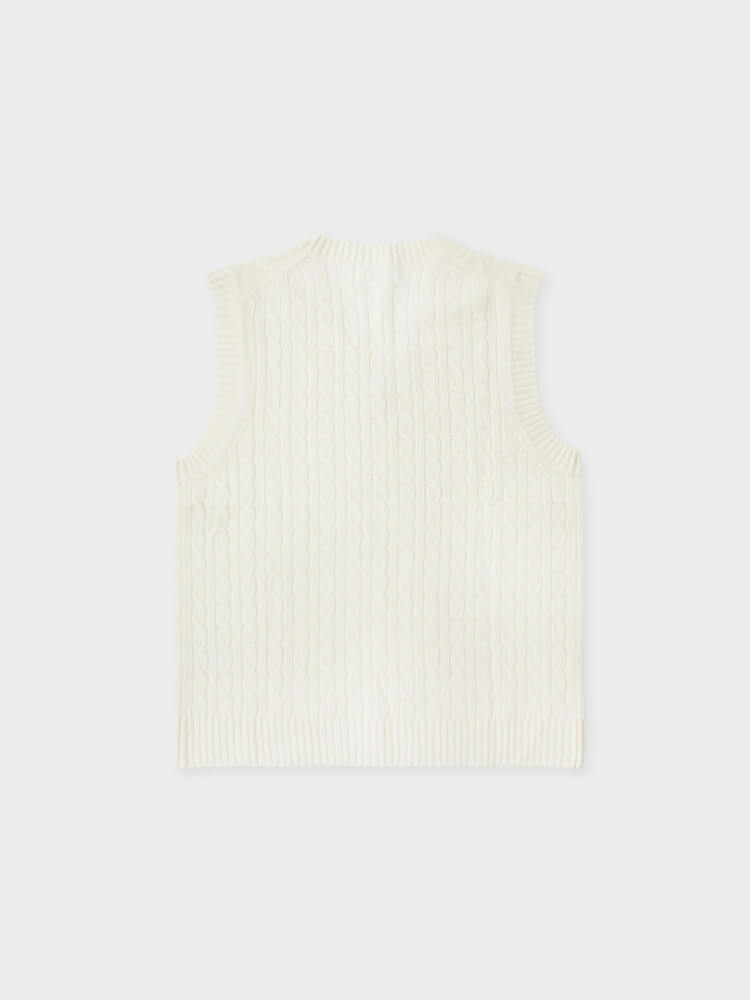 LINE FRIENDS Made by BROWN Knit Vest Ivory