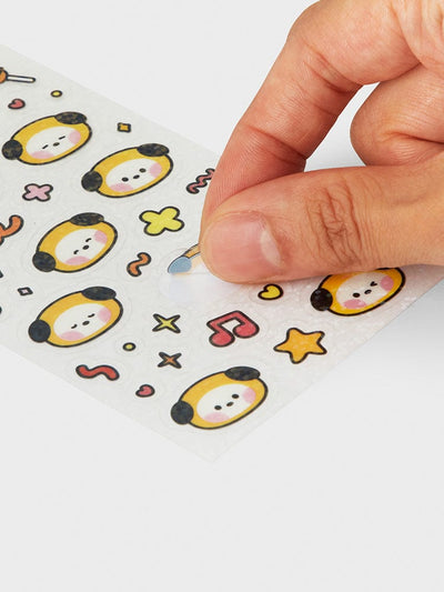 BT21 CHIMMY minini Glitter Removable Stickers