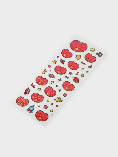 BT21 TATA minini Glitter Removable Stickers