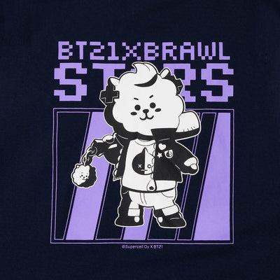 BT21 with BRAWL STARS BIBI RJ T-Shirt Navy