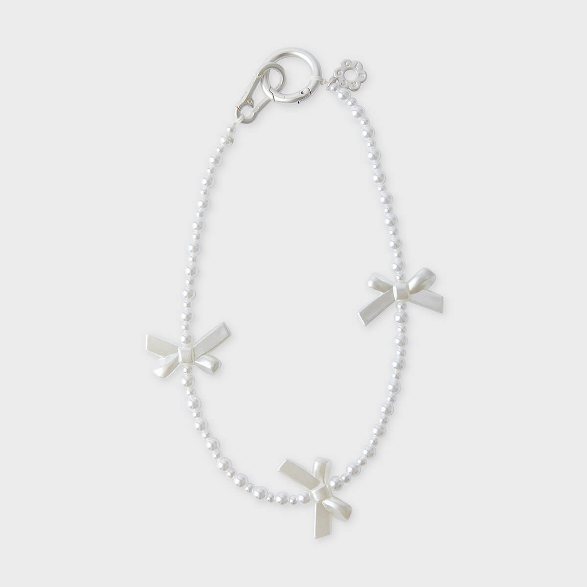 COLLER Ribbon Beads Strap Pearl White