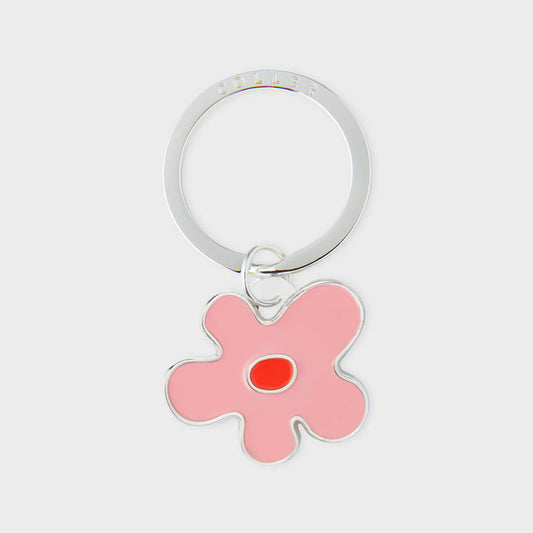 COLLER Metal Melting Flower Keyring Pink