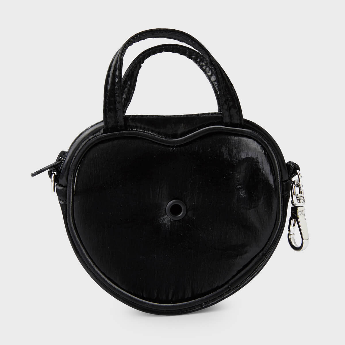 COLLER Mini Apple Keyring Pouch Onyx Black