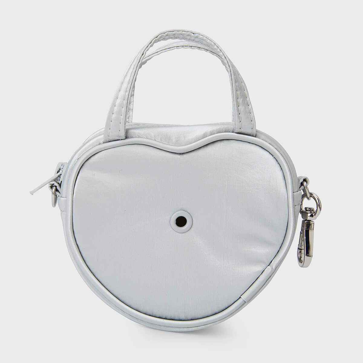 COLLER Mini Apple Keyring Pouch Pearl Gray