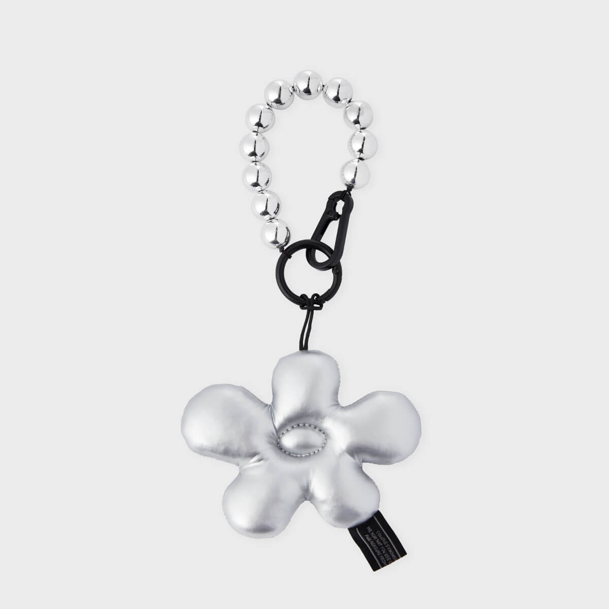 COLLER Padded Melting Flower Keyring Silver