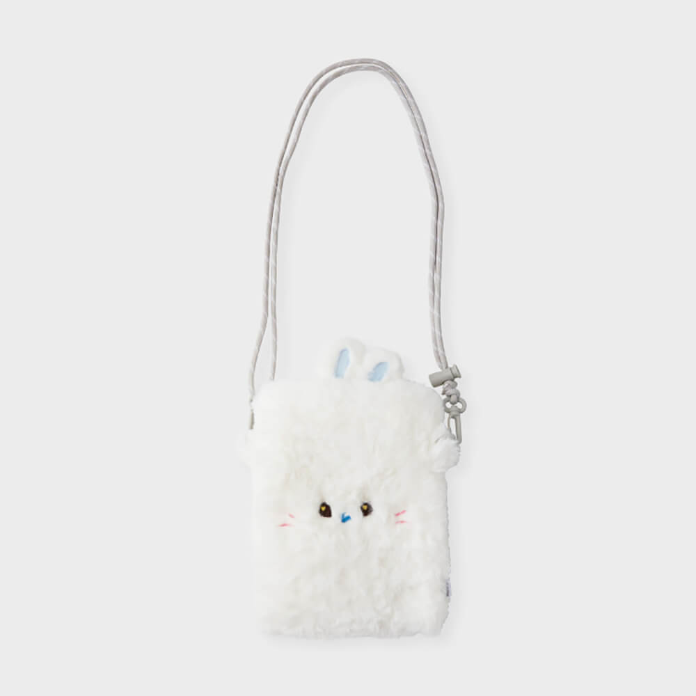 NewJeans bunini Plush Crossbody Mini Bag (White)