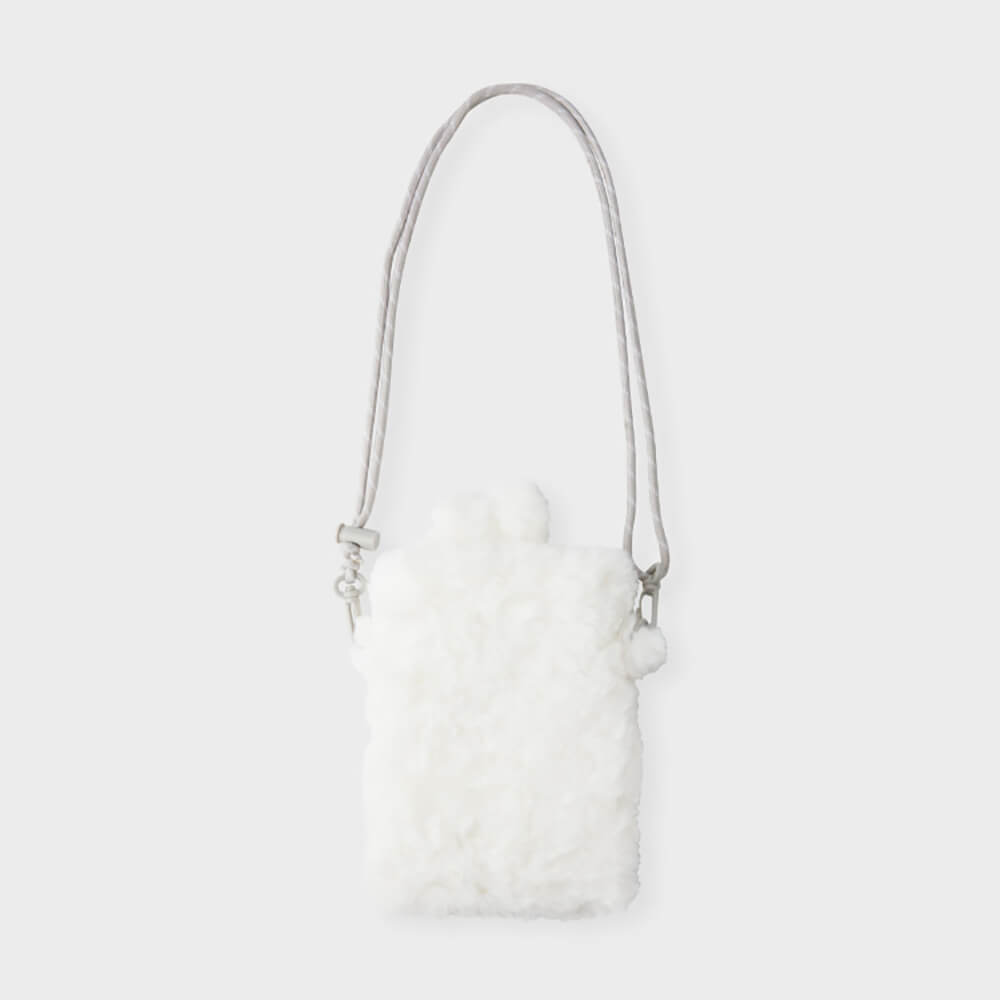 NewJeans bunini Plush Crossbody Mini Bag (White)