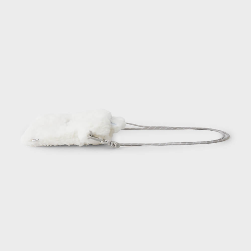 NewJeans bunini Plush Crossbody Mini Bag (White)