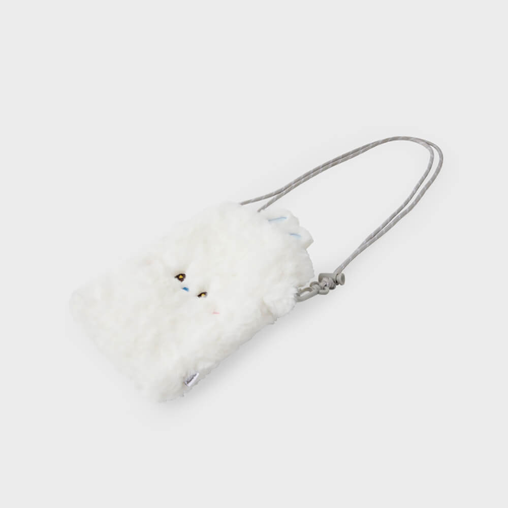 NewJeans bunini Plush Crossbody Mini Bag (White)
