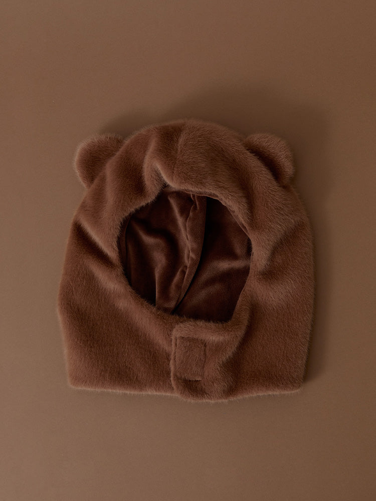 LINE FRIENDS HUG BROWN 3 Balaclava