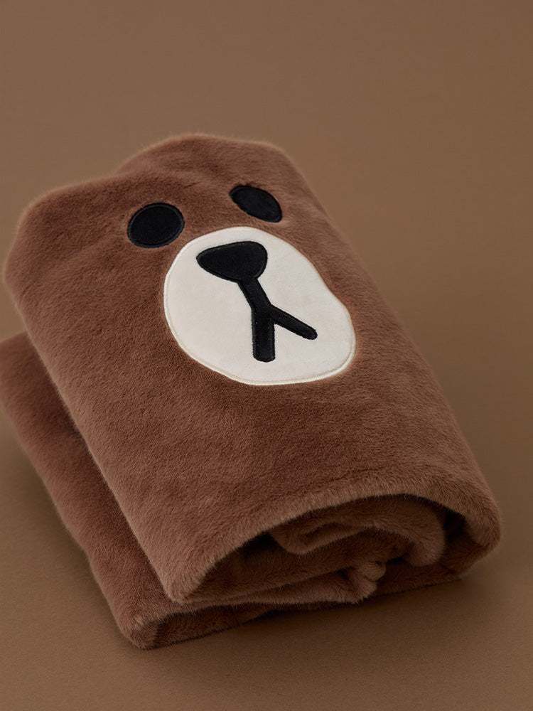 LINE FRIENDS HUG BROWN 3 Blanket