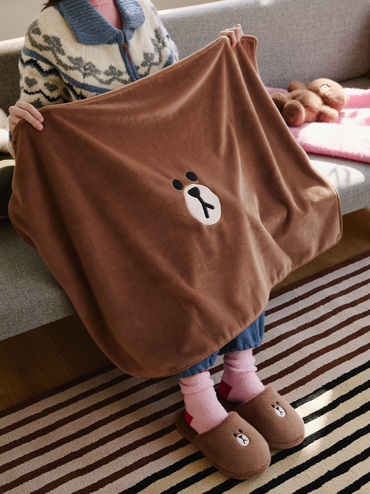 LINE FRIENDS HUG BROWN 3 Blanket