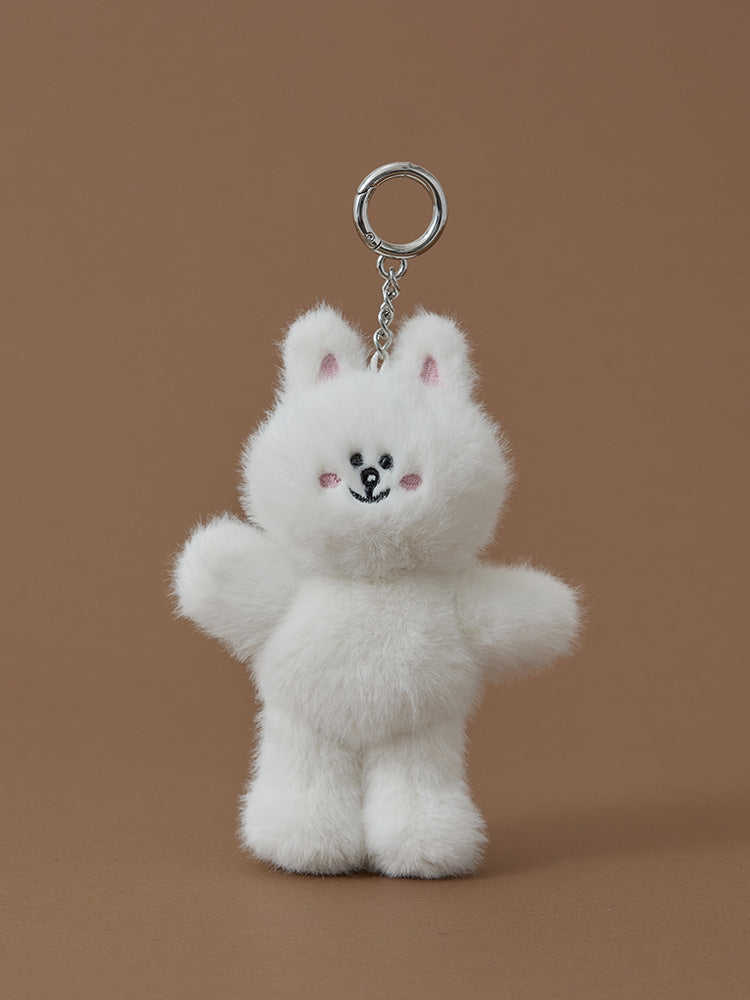LINE FRIENDS HUG BROWN 3 Plush Keyring – LINE FRIENDS_US