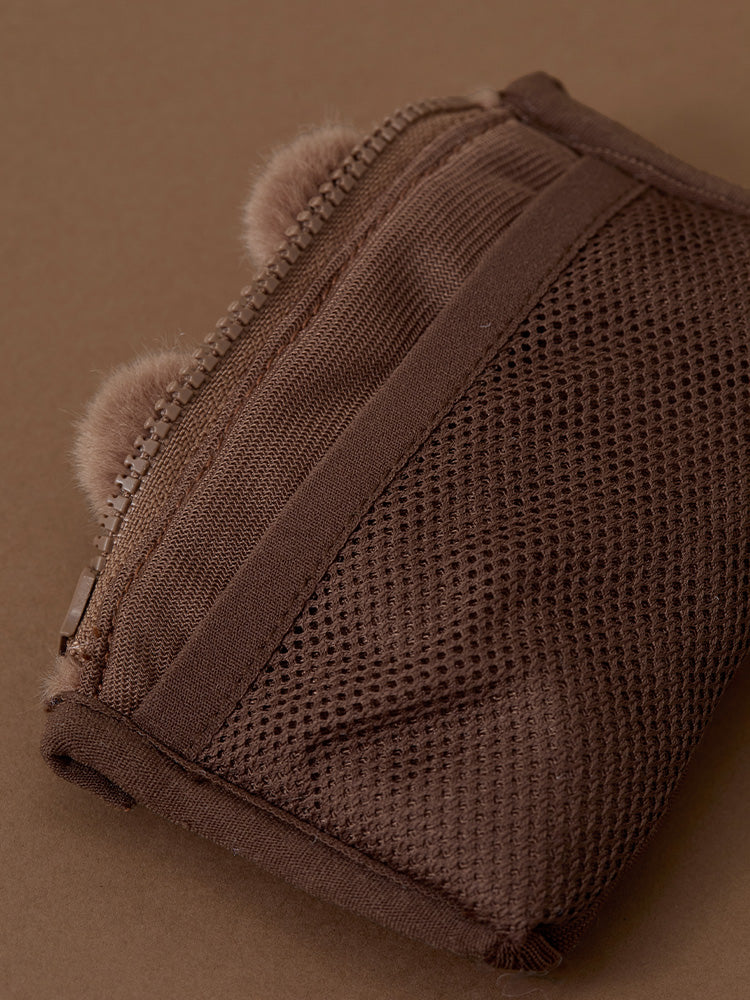 LINE FRIENDS HUG BROWN 3 Card Case