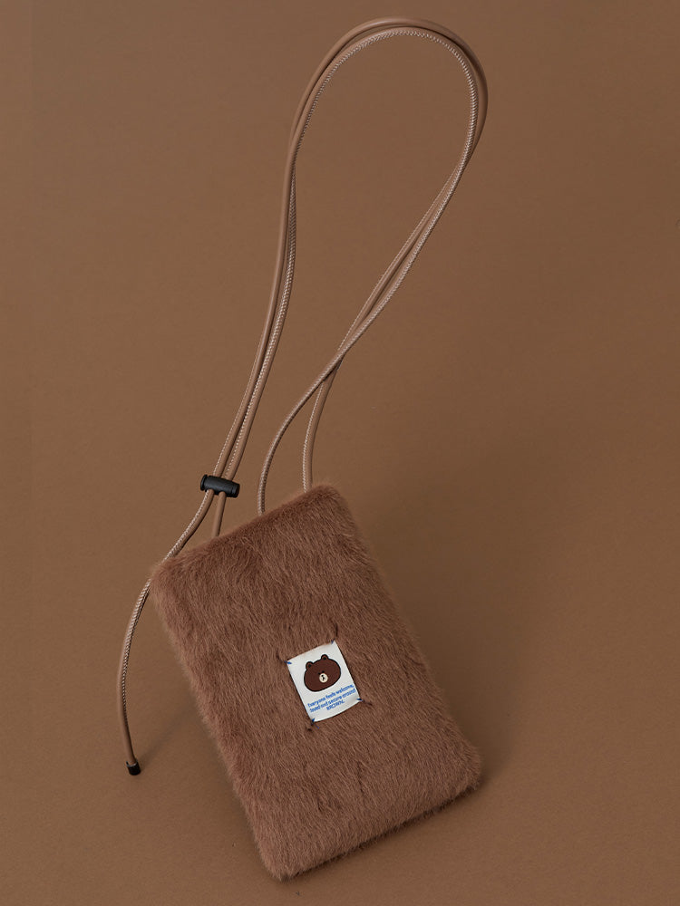 LINE FRIENDS HUG BROWN 3 Mini Cross Bag